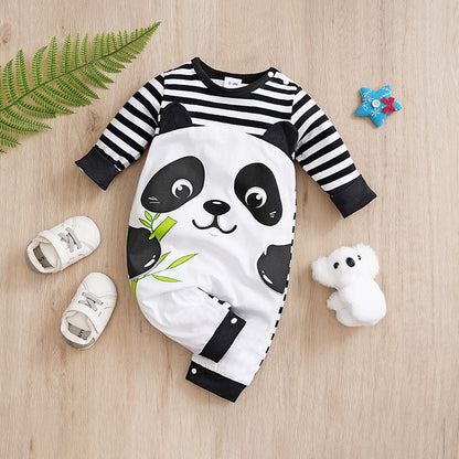 Newborn Baby Romper Cotton comfort long sleeve Unisex Baby Bodysuits Three-dimensional cartoon panda shape Bebe Boy Girl Clothes