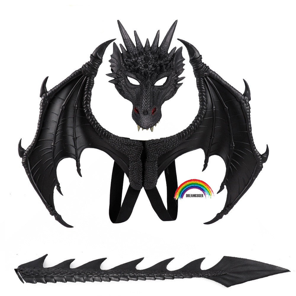 Animal Cospty Dragon Costume Purim Christmas Gift Carnival Party Cosplay Set Wing and Tail faucet Costume