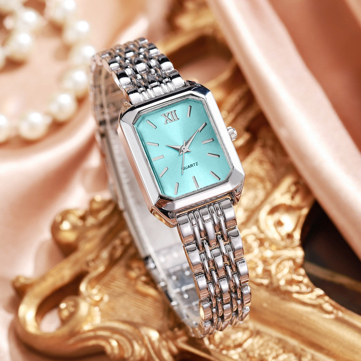 Elegant Women Quartz Watch Fashion Rectangle Analog Wristwatches Reloj Mujer Girls Clock Gift?Without Box?