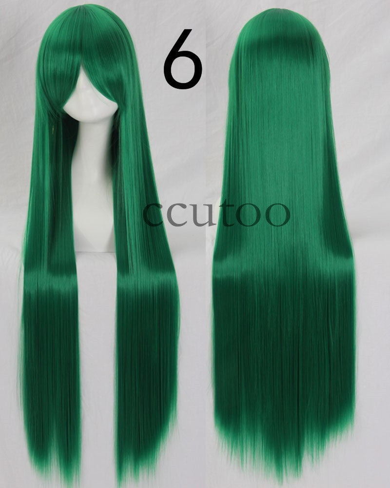 ccutoo 100cm Peruca de Cosplay Reta Sintética de Cabelo Longo de Alta Temperatura 82 Cores Disponíveis