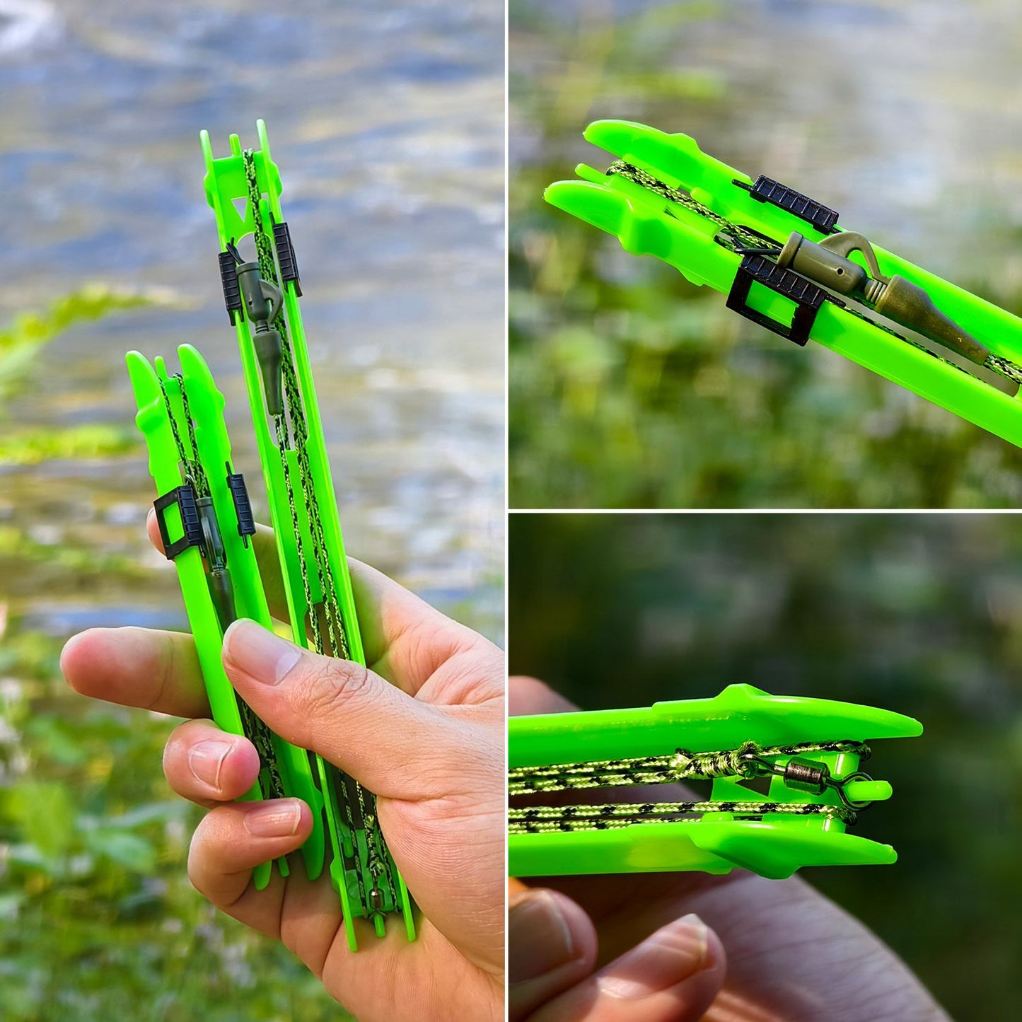 Sougayilang 10 peças de pranchas de enrolamento de linha de pesca de plástico 13/20cm Suporte de equipamento enroladores de linha de pesca suspensa Acessórios de pesca