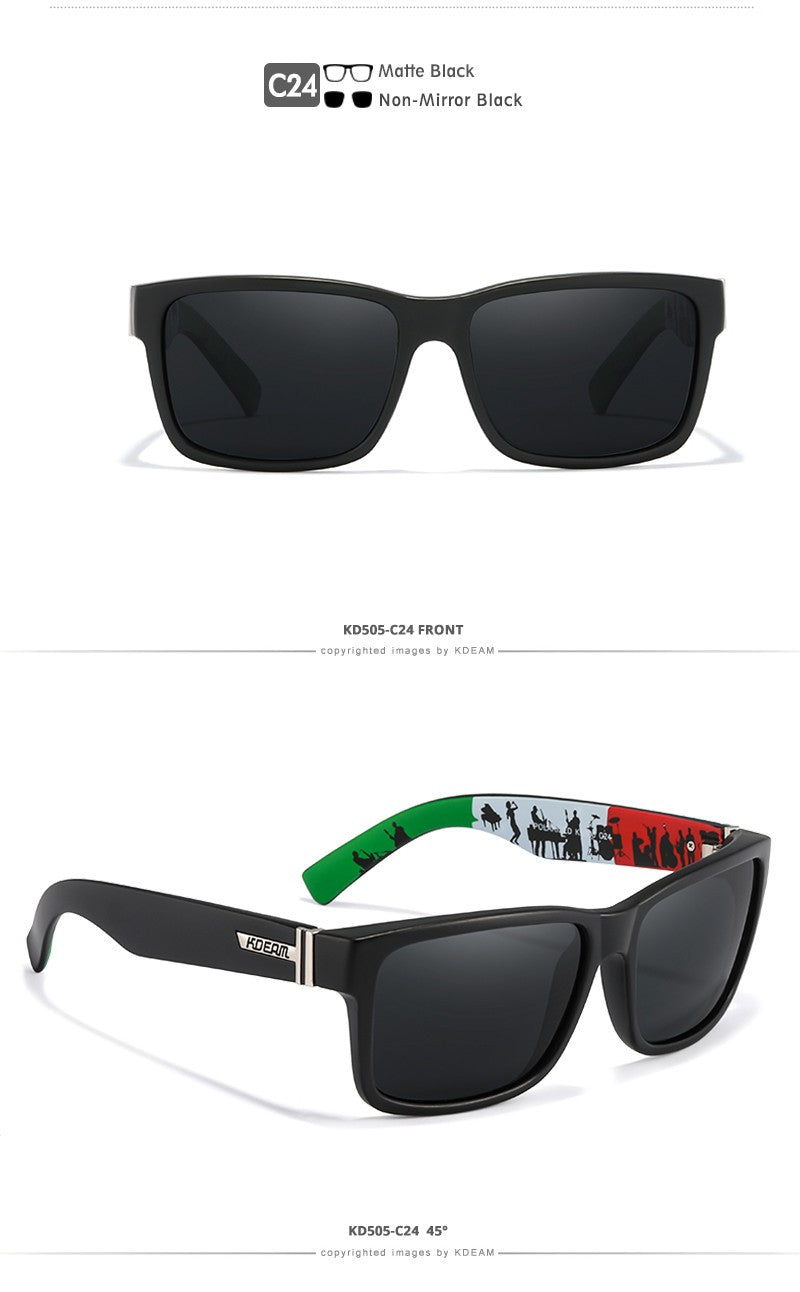 KDEAM Revamp Of Sport Men Sunglasses Polarized Shockingly Colors Sun Glasses Outdoor Driving Photochromic Sunglass With Box