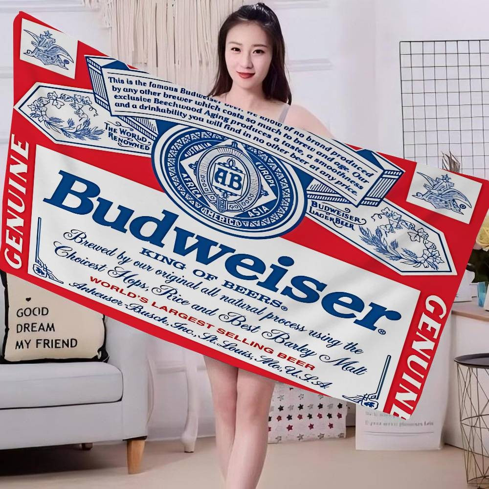 King Of Beer B-Budweiser Big Microfiber Beach Towels Quick Dry Towel Sand Beach Towels Pool Towel For Travel Swim Pool Yoga