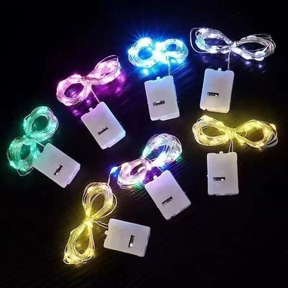 With Battery LED String Lights Copper Silver Wire Garland Light Fairy Lights Party Decoration for Christmas Wedding 1/2/3M