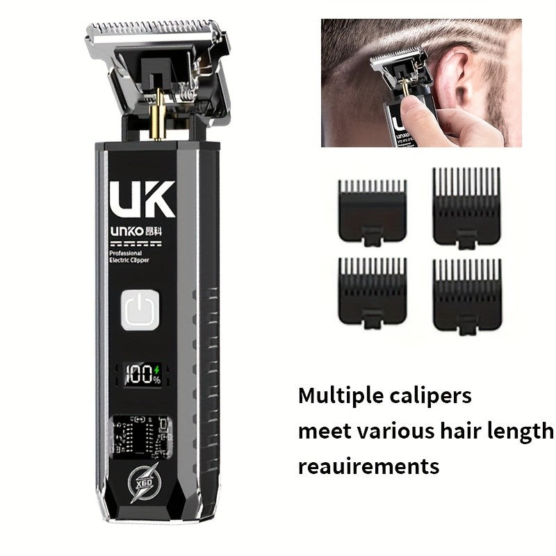 Professional Cordless Hair Clipper, Rechargeable Electric Hair Trimmer for Men Kids Home & Salon Use