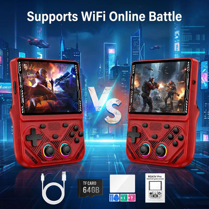 AISLPC RG43V PRO Handheld Game Console Dual System 4.3"IPS Screen WIFI 6 RK3562 Chip 22000+Games Portable Pocket Video Player