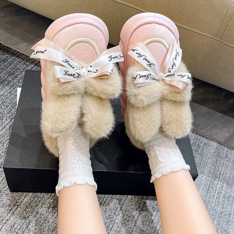 Luxury Winter Women Short Plush Warm Snow Boots Casual Shoes New Suede Fur Chelsea Ankle Boots Flats Platform Ladies Shoes Botas