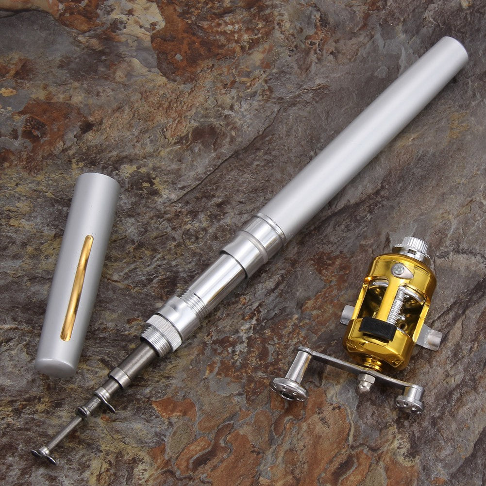 Vara de Pesca e Carretilha, Kit Completo de Pesca de Bolso, Kit de Vara de Pesca e Carretilha de Spinning, Ferramenta de Pesca