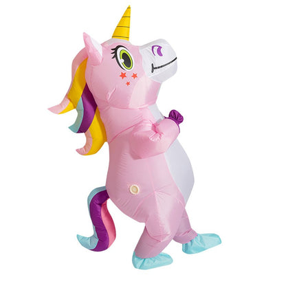 Inflatable Unicorn Costume Adult Kids Rainbow Halloween Costumes for Wommen Men Adult Carnival Mascot Christmas Cosplay