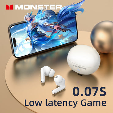 Monster MQT39 Wireless Bluetooth 6.0 Earphones TWS Hifi Stereo Wireless Headphones Gamer Headset Noise Reduction Sports Earbuds
