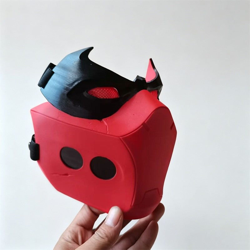 Anime Red Hood Jason Todd Cosplay Mask Superhero Half Face Masker Helmet Halloween Adult Unisex Accessories Costume Party Prop