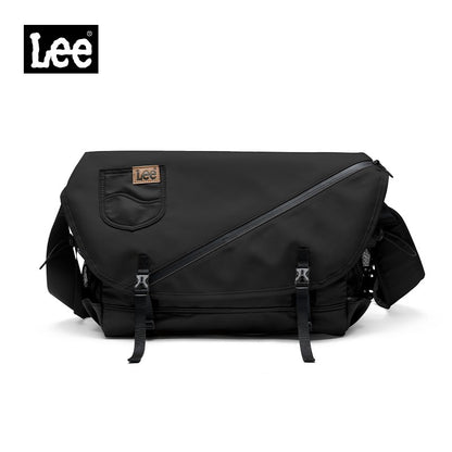 LEE Unisex Waterproof Nylon Travel Crossbody Shoulder Bag Women Man Casual Large Flip Messenger Bag Student Satchel School Bag