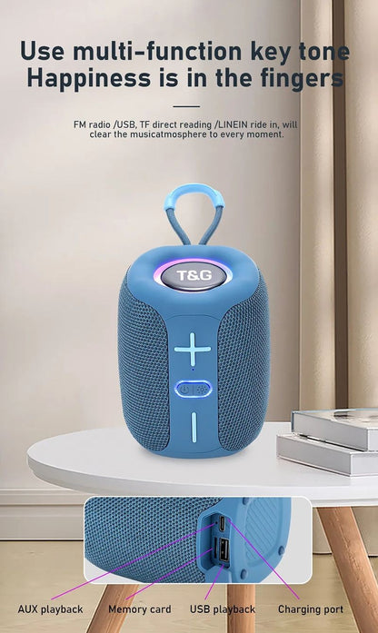 Caixa De Som Speaker Bluetooth Portátil Music Sem Fio Subwoofer Mini Rádio FM Woofer Graves Computador PC TV Pequeno Áudio