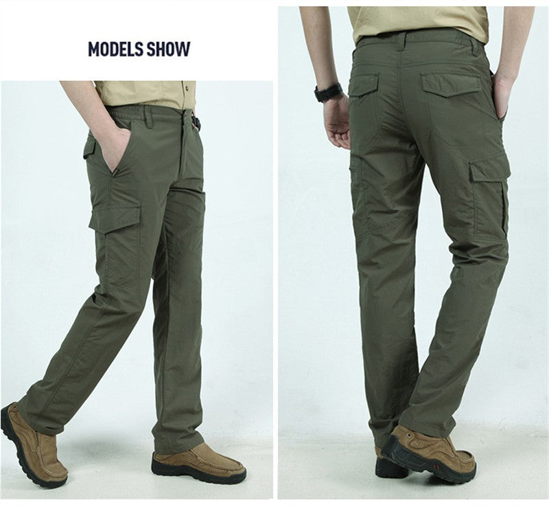 Military Tactical Pants Cargo Men Waterproof Trousers Casual Pants Wear-resistant Multi-pocket Outdoor Hiking Work Trousers Male