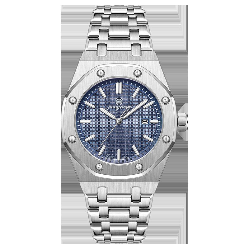 PAAZOMU Luxury Business Man Wristwatch Waterproof Luminous Date Men Watch Stainless Steel Fashion Quartz Watches For Men Reloj