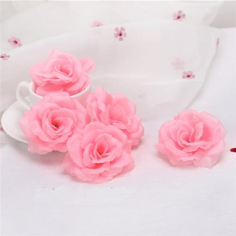 10pcs 8cm Black Artificial Rose Silk Flower Heads Decorative Flowers for Wedding Home Birthday Party New Year Banquet Decoration