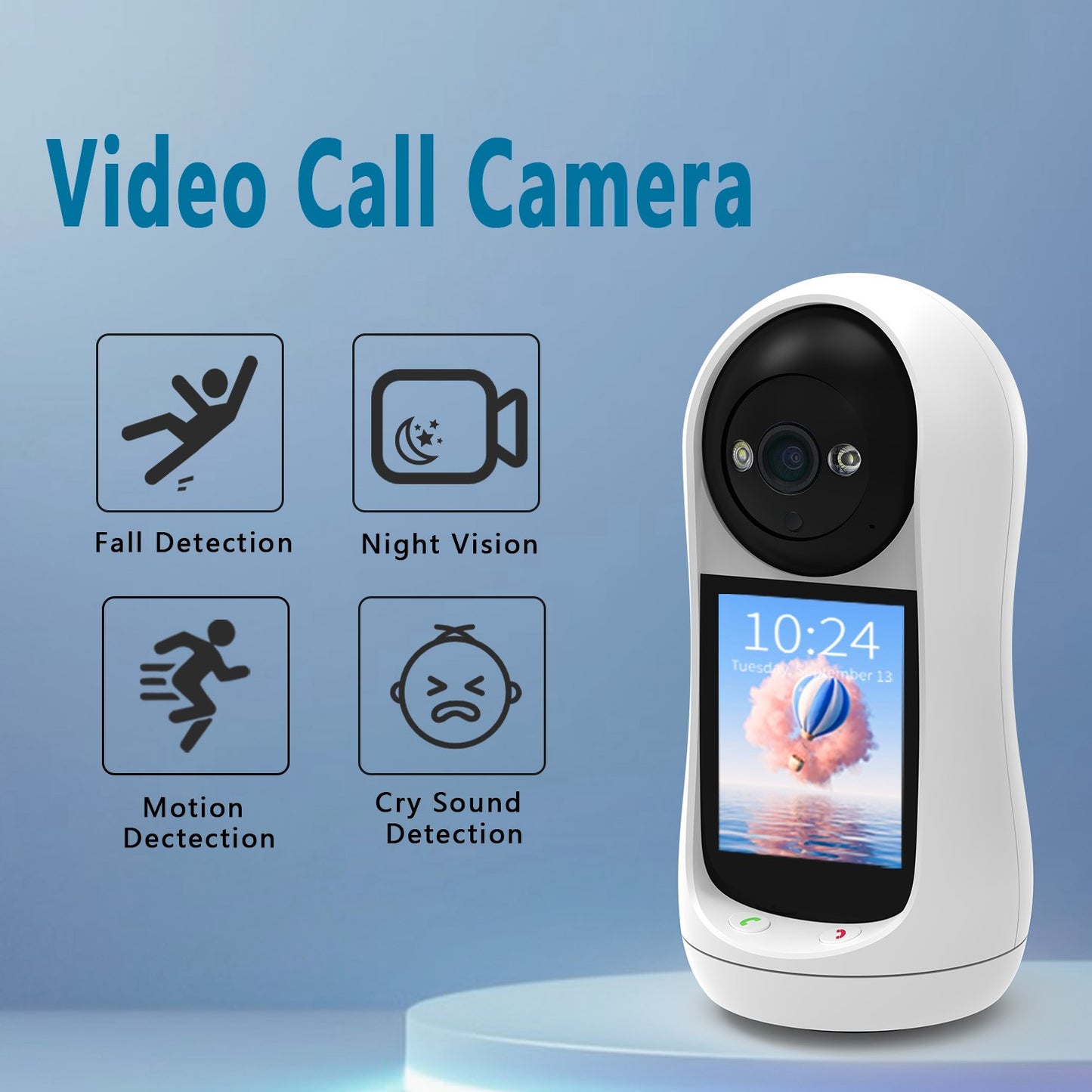 BESDER 4MP PTZ Wifi Camera Video Call with 2.8 Inch IPS Screen Baby Cry Sound Detection Security IP Camera Baby Monitor iCSee