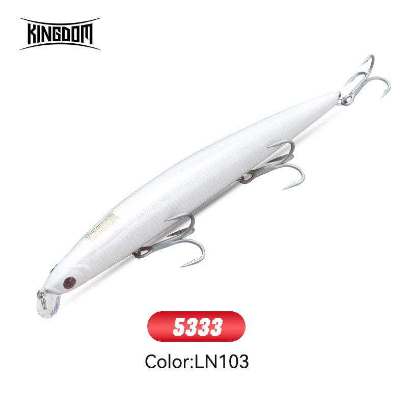 Kingdom Long Casting Fishing Lure 14.5g 19g 29g Floating Slow Sinking Minnow Wobbler Artificial Hard Bait Jerkbaits Seabass Pike