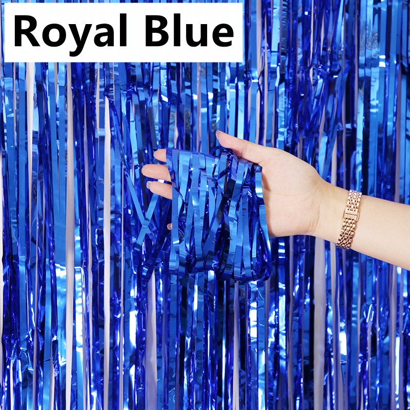 New 4/2/1Pack Party Backdrop Metallic Foil Fringe Tinsel Curtain Adult Kids Birthday Party Wedding Decoration Baby Shower Favor