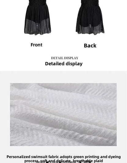 Women's One-Piece Swimsuit Thermal Spring Bathing Lace Cover-Up Slimming Ins White New Hot Sale Of The Season Fashionable Swimwe