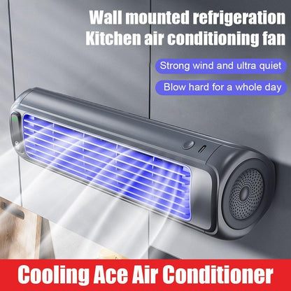 Ventilador de parede, de 3 velocidades, para cozinha de verão, portátil, resfriador, ventilador de ar condicionado ultra, montado, refrigerador silencioso