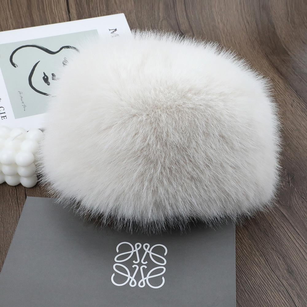 New Fluffy Fur Women's Winter Hat Winter Snow Ski Cap Female Faux Fur Thick Warm Windproof Hat Russian Hat Mink Fisherman's Hat
