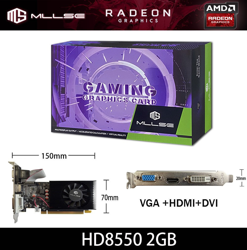 MLLSE GT730 4GB GT740 4GB Placa de Vídeo GDDR3 128Bit DVI VGA PCI-E 3.0 Geforce GPU Gt 730 Placa de Vídeo para Jogos