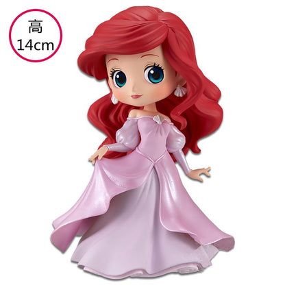 Bandai Disney A Pequena Sereia Anime Qposket Personagens Ariel Linha Glitter Boneco de Ação Modelo Colecionável Brinquedos Presente de Aniversário