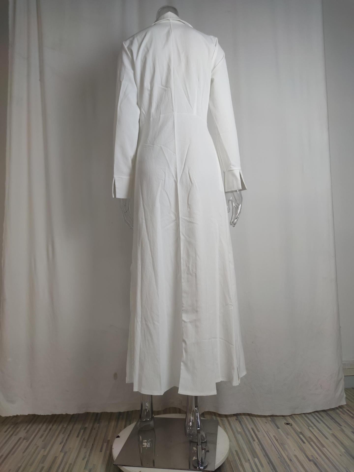 Fashion Spring Overalls Sundress Women 2025 Autumn Dress Casual Elegant longSleeve Baggy Work Vestidos Kaftan Maxi Long Dress