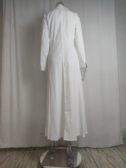 Fashion Spring Overalls Sundress Women 2025 Autumn Dress Casual Elegant longSleeve Baggy Work Vestidos Kaftan Maxi Long Dress