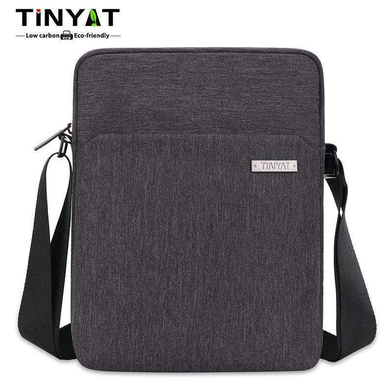 TINYAT Man's Simple Waist Bag Water Resistant Shoulder Bag Business Crossbody Bag work outdoor  for Daily Use Travel Office