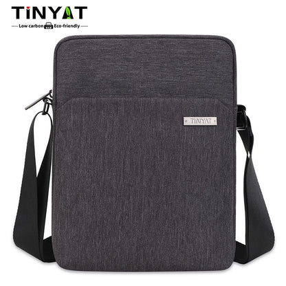 TINYAT Man's Simple Waist Bag Water Resistant Shoulder Bag Business Crossbody Bag work outdoor  for Daily Use Travel Office