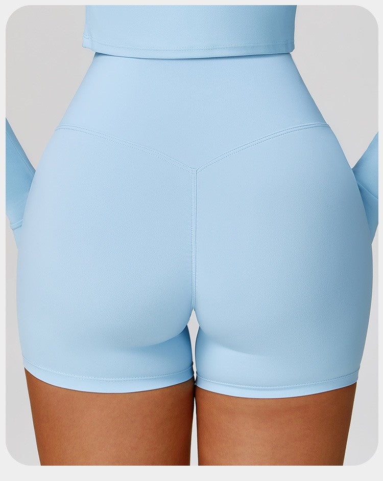 SWELTERING Gym Fitness Shorts Running Cycling Sports Shorts Breathable Workout Short Leggings High Waist Fitness Yoga Shorts