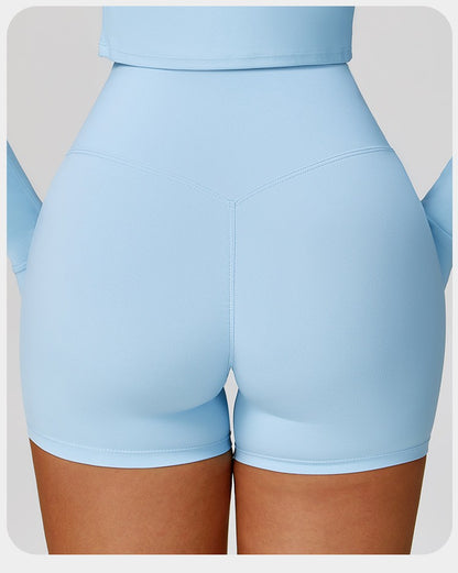 SWELTERING Gym Fitness Shorts Running Cycling Sports Shorts Breathable Workout Short Leggings High Waist Fitness Yoga Shorts