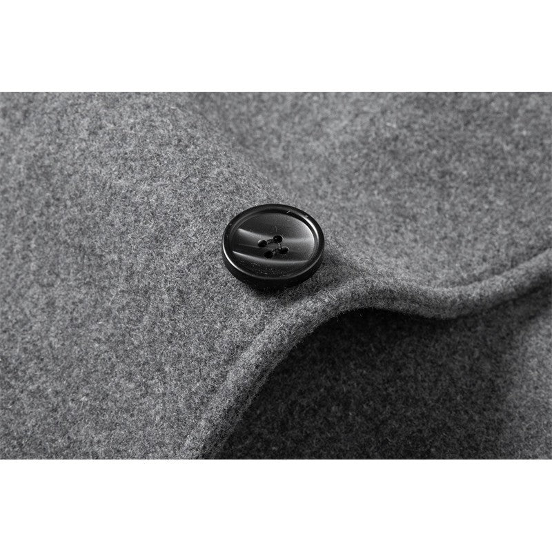 Woolen overcoat for men, fashionable middle-aged mid-length business casual windbreaker, men's woolen coat