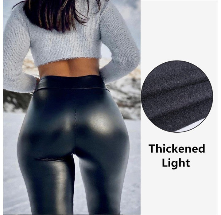 High Waiste Pu Leather Pants Women Autumn 2023 Fashion Versatile Casual Solid Slim Hip Lifting Pencil Trousers Female Streetwear