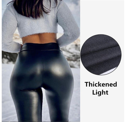 High Waiste Pu Leather Pants Women Autumn 2023 Fashion Versatile Casual Solid Slim Hip Lifting Pencil Trousers Female Streetwear