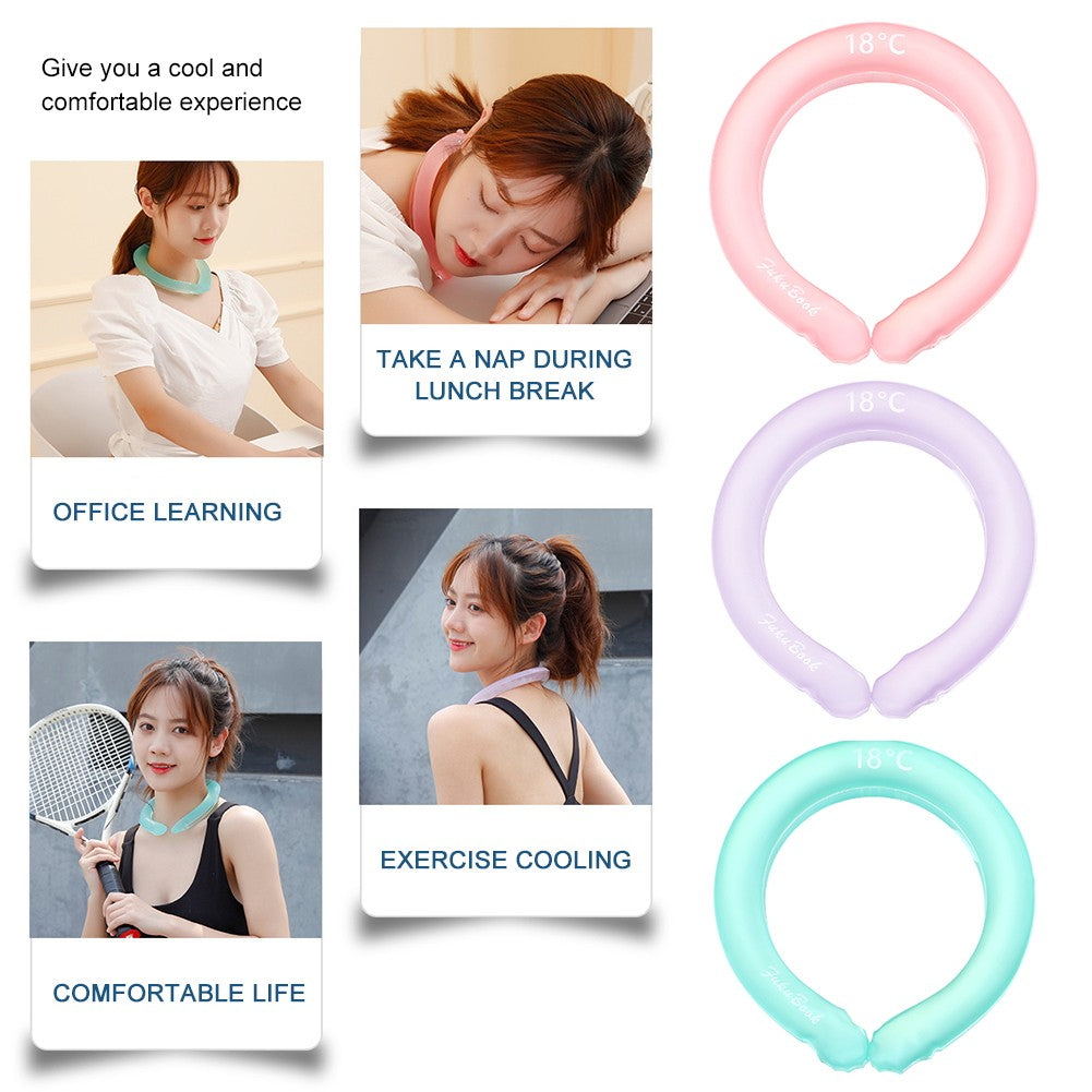 Summer Cooling Neckband Reusable Portable Outdoor Sports Icy Neck Cooler for Men Women
