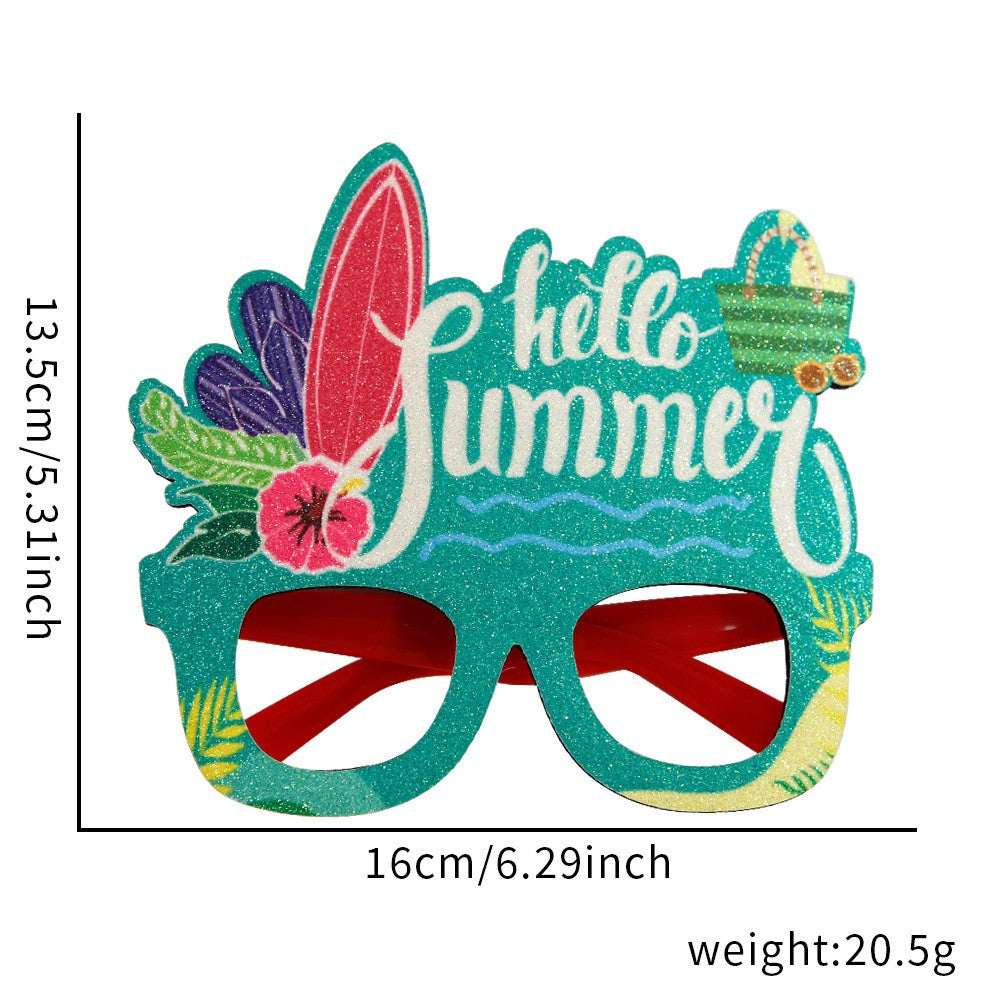 Hawaiian Party Glasses,Summer Flamingo Pineapple Coconut Glasses,Summer Beach Themed Birthday Party Decorations