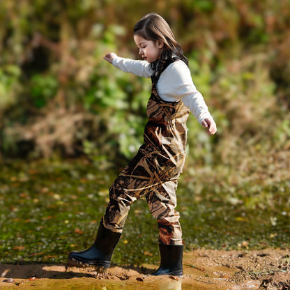 Macacão de Pesca Infantil, Macacão de Pesca Impermeável com Botas, Macacão de Nylon para Crianças e Bebês