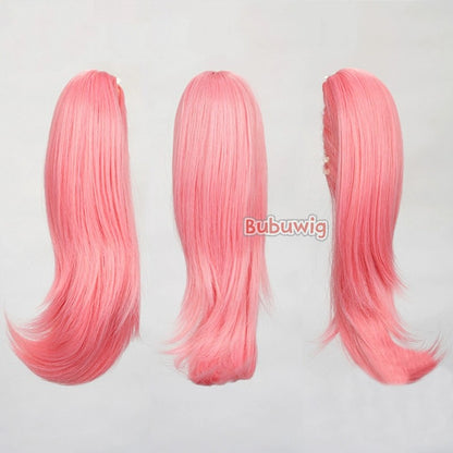 Bubuwig Cabelo Sintético 22 Cores 30cm Curto Liso Rabo de Cavalo Único Moda Anime Preto Vermelho Azul Perucas Cosplay Resistente ao Calor