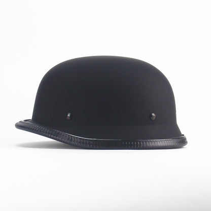 Vintage Motorcycle Cruiser Helmet Half Face German Helmet Motorcycle Helmet Bright Black Car-styling DOT