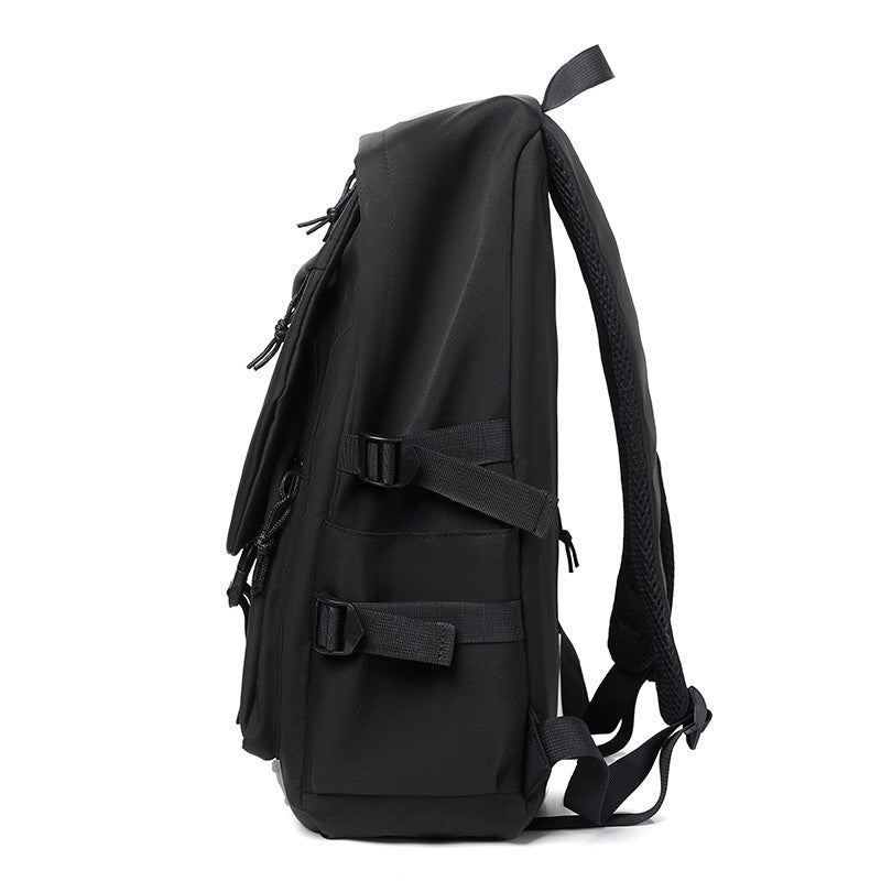Simple solid color backpack,  travel backpack, plenty of storage space, very suitable for commuting, school, work and going out.