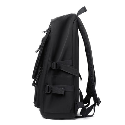 Simple solid color backpack,  travel backpack, plenty of storage space, very suitable for commuting, school, work and going out.