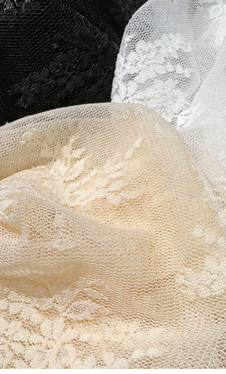 2024 New Lace Svel Mo Collar Top Women's Inner Wear f High Collar ort Length Base irt Korean Sle Commute Wind