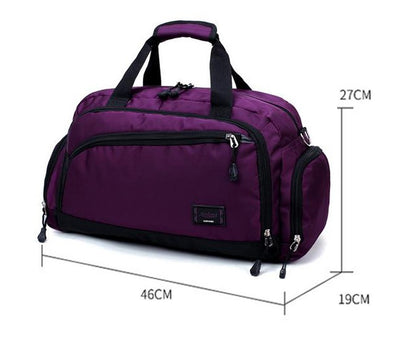 Unisex Waterproof Nylon Travel Handbag Men Weekend Shoulder Bags Vintage Casual Duffel Weekend Bag Women Overnight Packing Cubes