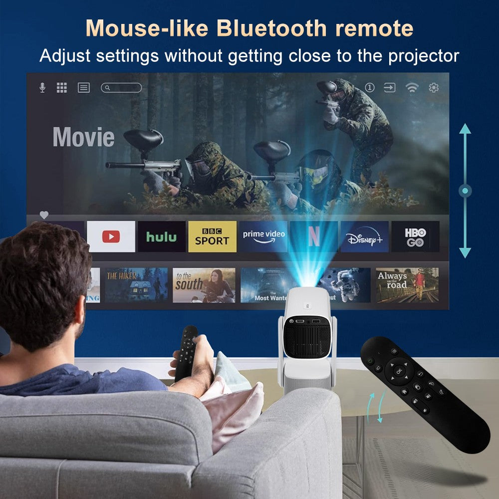 Projetor Salange 4K K2 Smart Android 11 Bateria Embutida Alto-falante Bluetooth WIFI Foco Automático Correção Trapezoidal Estilo Livre para Filmes ao Ar Livre