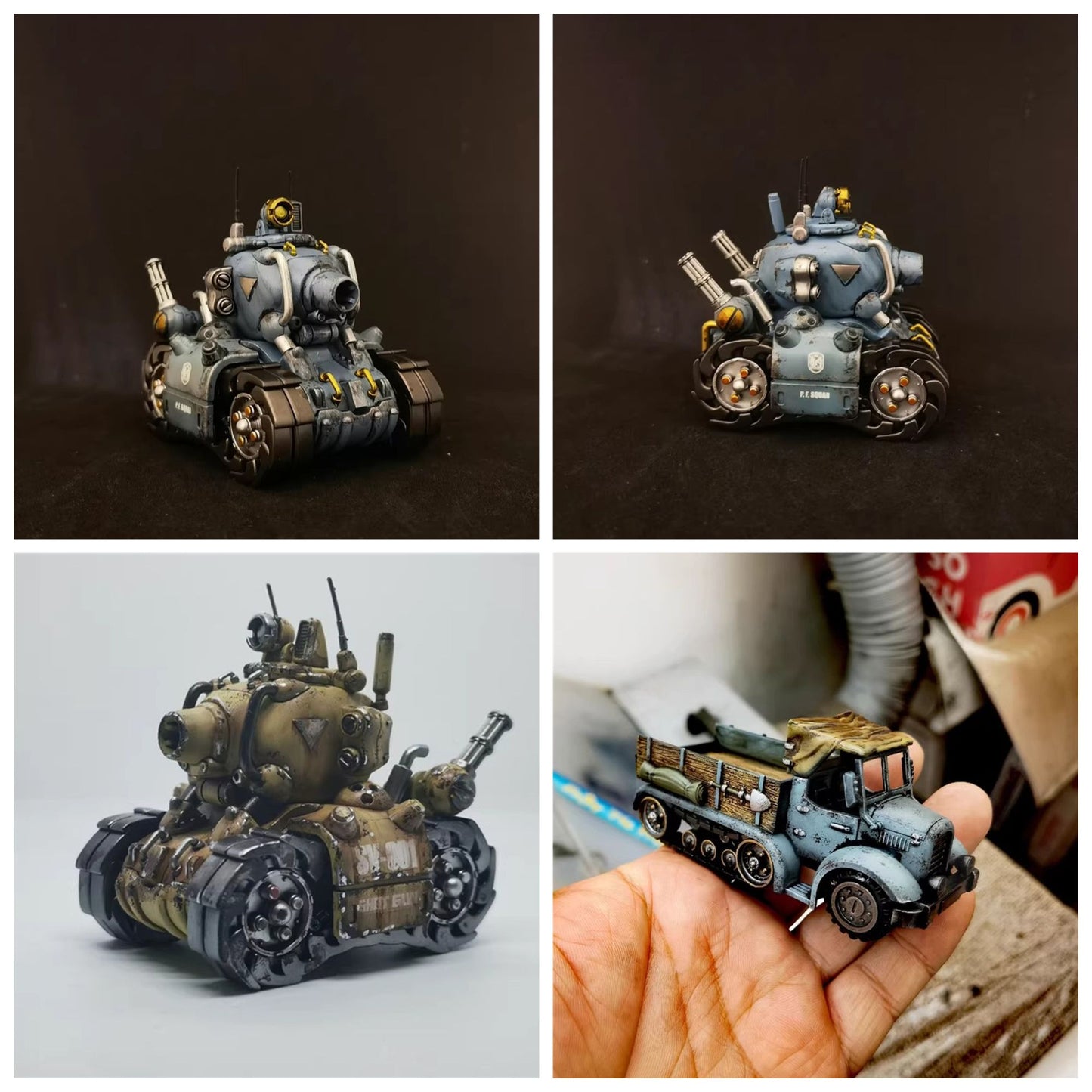 ?Concluir em 10 dias?Repintura Artesanal Modelo XIN SHI Metal Slug 3 Tanque de Caminhão Figura