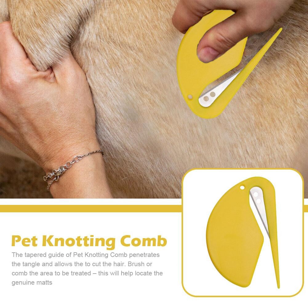 Novo Pente para Cães e Gatos, Pente Desatador de Nós para Animais de Estimação, Pente para Remover Pelos Soltos e Tosar, Escova para Gatos