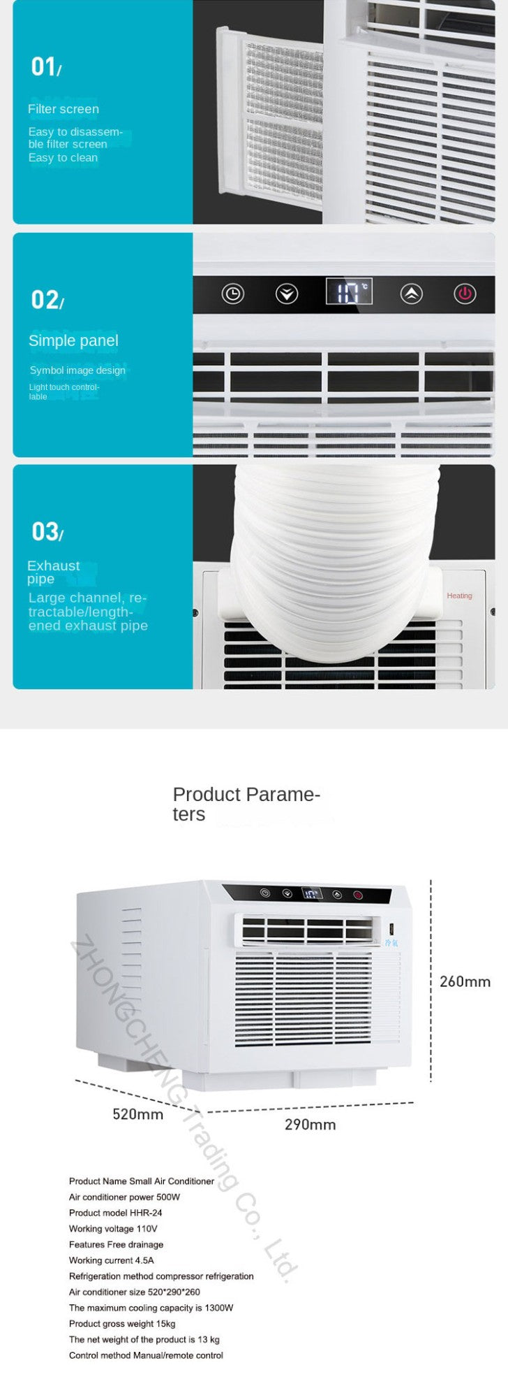 Portable Camping Tent Air Conditioner 220v Dedicated Free Installation Removable Air Conditioner Compressor